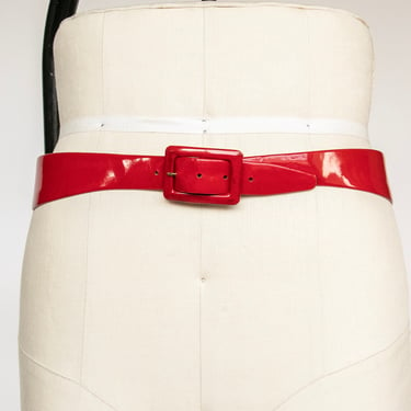 1950s Belt Red Adjustable Waist Cinch M 