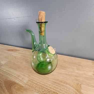 Green Glass Decanter Wine Vase 