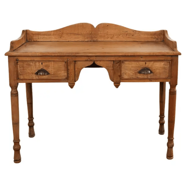 Country English Provincial Style Bleached Oak Writing Table Desk