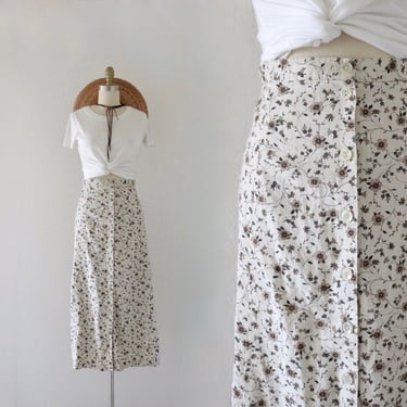 natural botanical linen skirt - xl 
