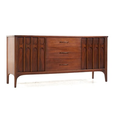 Kent Coffey Perspecta Mid Century Walnut and Rosewood Credenza - mcm 