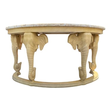 Vintage Elephant Desk by Casa Bique with Granite Table Top Project - Luxury Hollywood Regency Furniture 