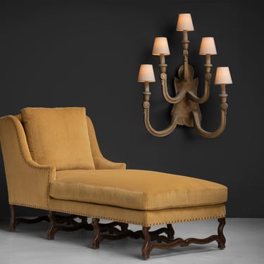 Velvet Corduroy Lounge / Wood Theater Sconces