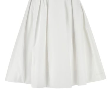 Miu Miu Woman White Poplin Skirt