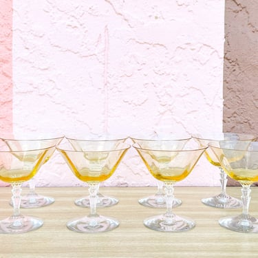Set of Eight Fostoria Champagne Coups