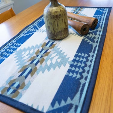 Table Runner, Meditation/Prayer Alter Wool Cloth - Rancho Arroyo Shale  - Reversible 32