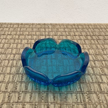 Blue Glass Ashtray