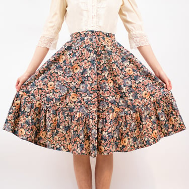 1970's tiered circle skirt