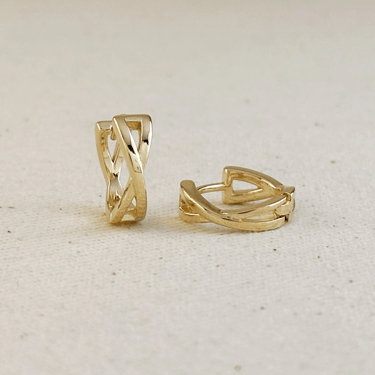 X clicker hoop earrings