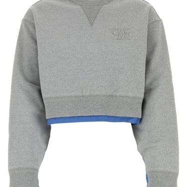 Miu Miu Women Grey Cotton Sweatshirt