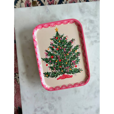 Classic Christmas Tree Serving Tray