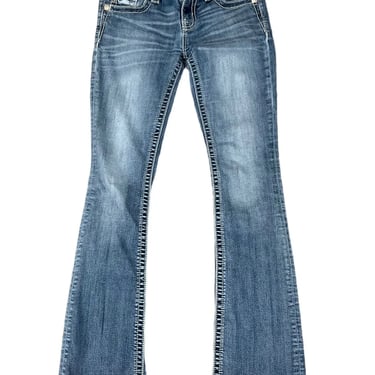Miss Me Boot Cut Jewel Denim Designer Jeans Tagged 26 Fits 27