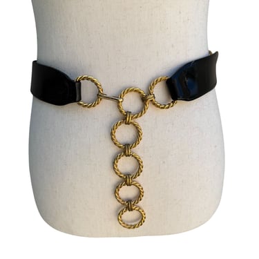 Rare Vintage Morris Moskowitz Gold Silver Tone Chain Link Belt 28\