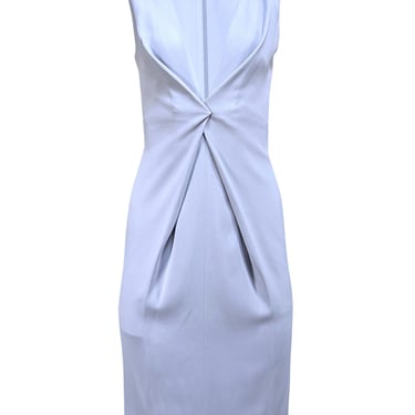 Reiss - Pale Blue Sleeveless Deep V-Neckline Dress Sz 2