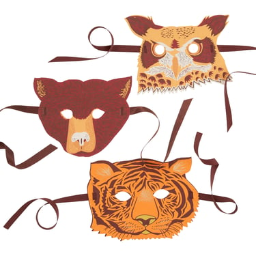 Animal Mask Greeting Cards