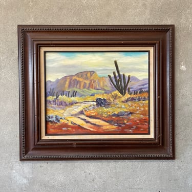 Oil on Canvas Desert Landscape Painting