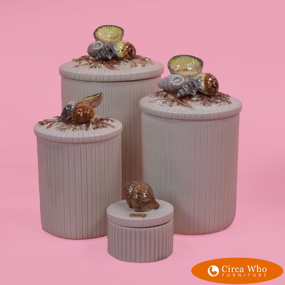Fitz and Floyd Shell Canisters | Circa Who | West Palm Beach, FL