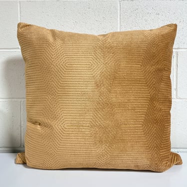 Large Square Pillow in Gold Velvet