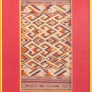 Framed Kilim Handknotted Textile Panel