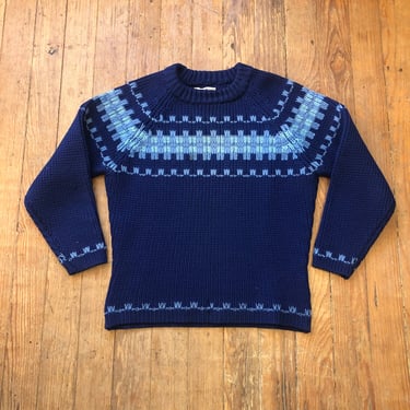 1950s Heavy Wool Sweater Small Medium 