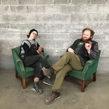 Classy Green Lounge Chair Pair (Seattle)