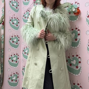 House of Sunny Mint Green Coat - Consignment