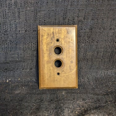 Brass Double Push Button Switch Cover 2.75 x 4.5