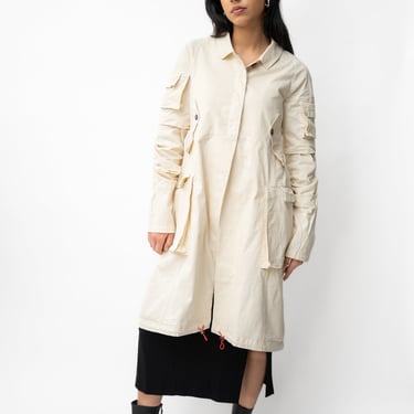 Tailored Multi Pocket Detail Long Coat in OCEAN or GREIGE Only