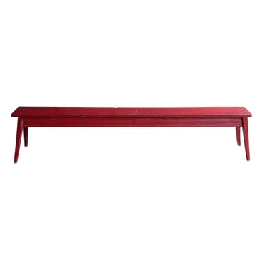 European Painted Red Bench, 1930’s
