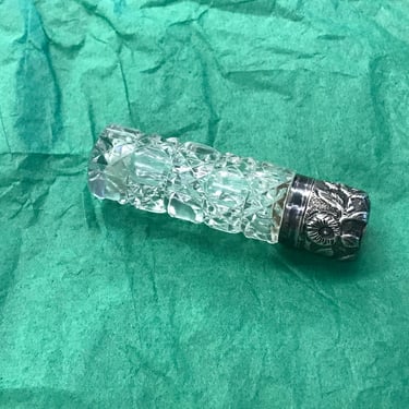 Cut Glass and hallmarked silver scent bottle 