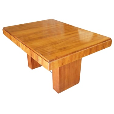 Charles Dudouyt Cubist Inspired Walnut Dining Table or Desk 