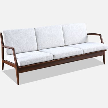 Danish Modern Sculpted Sofa by Ib Kofod-Larsen