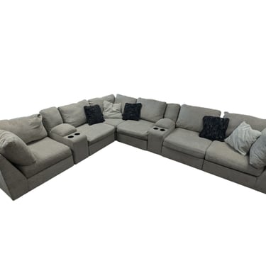 Gray 8pc Modular Sectional