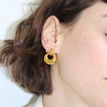 Vintage Petite Gold Door Knocker Earrings