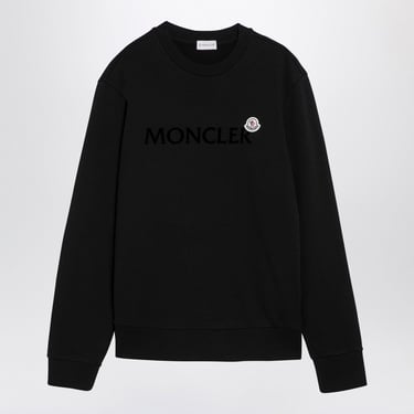 Moncler Black Crewneck Sweatshirt With Logo Men