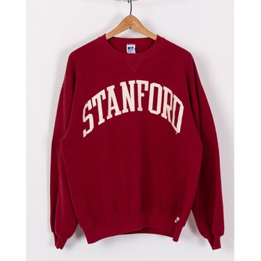 90s Stanford University Crewneck Sweatshirt - Men's XL | Vintage Red V Stitch Russell Athletic Graphic California Collegiate Pullover 