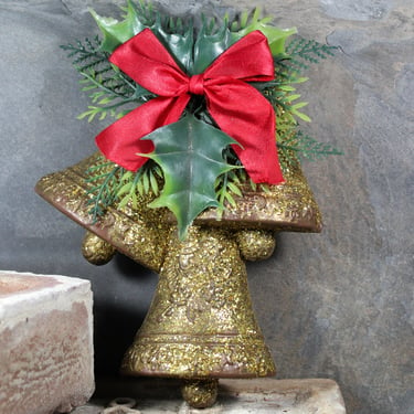 Vintage Christmas Bell Holiday Decor | Circa 1960s | Holiday Door Decoration | Wreath Decoration | Mid-Century Dime Store Christmas 