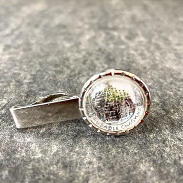 Ausable Chasm, NY souvenir tie clip - 1960s vintage 