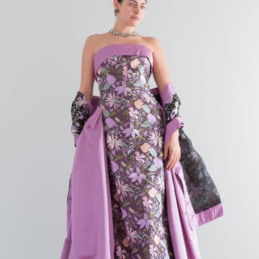 Spectacular 1980's Couture Evening Gown By Ron Lovece / SM