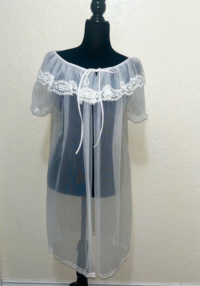 Vintage Lingerie, Sheer Lingerie, White Lingerie, Sheer Dress, 1950's ...