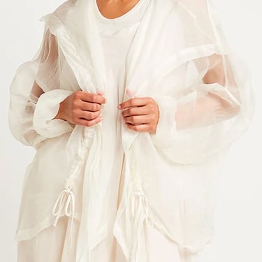 Silk Organza Drawstring Detail Jacket