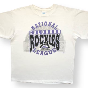 Vintage 1993 Artex Colorado Rockies Baseball National League MLB Graphic T-Shirt Size Large/XL 