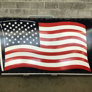 Salvaged Metal Silo American Flag (Seattle)