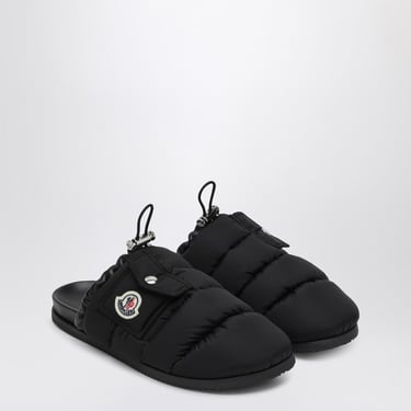 Moncler Black Nylon Mule Mon Pocket Women