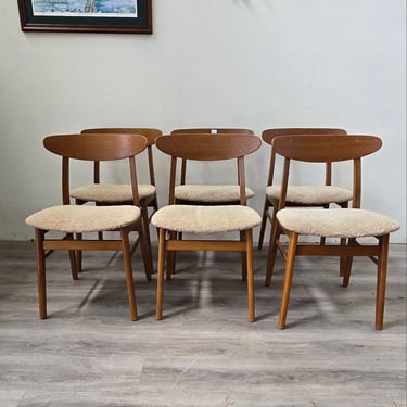 Set of 6 Danish Teak Dining Chairs 0325005