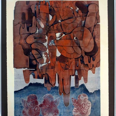 Hovadik Jaroslav Biomorphic Abstract 1970 Signed Etching 3/25 