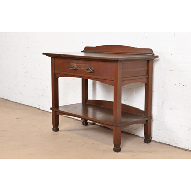 Stickley Brothers Style Antique Mission Oak Arts & Crafts Sideboard Buffet Server, Circa 1900