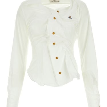 Vivienne Westwood Woman White Cotton Drunken Shirt