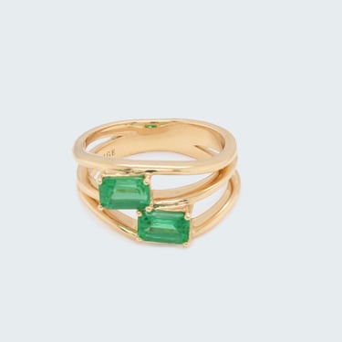 Sadie 1.04ct Emerald Baguette Engagement Ring