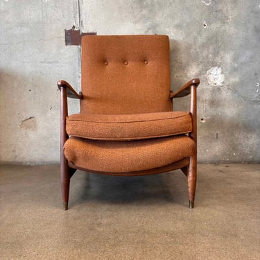 Mid Century Modern Walnut Lounge Chair